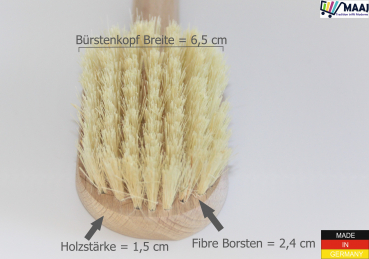 Badebürste lang am Stück mit harten Borsten